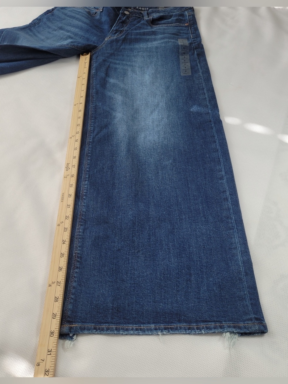 ✅ NWT American Eagle Dreamy Drape Baggy Wide Leg Jeans Blue Wash size 8 / 29 R - Picture 6 of 11